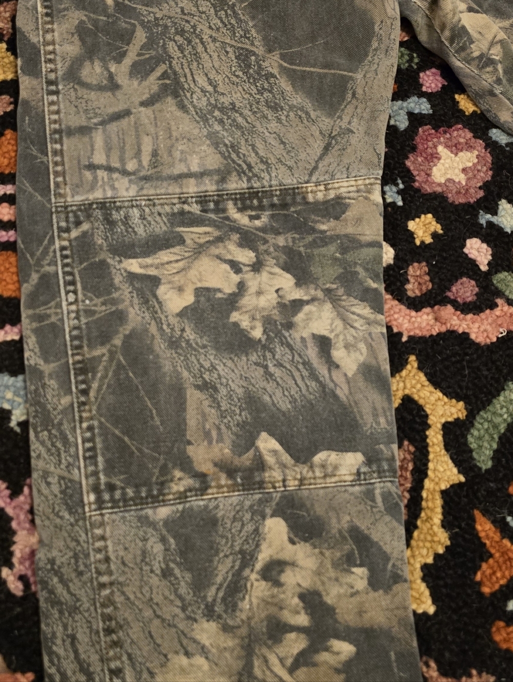 🔥🔥Wrangler Double Knee Y2k Camo Mossy Oak Jeans🔥🔥 Size 33W X 32L Skater Camo - Picture 3 of 8